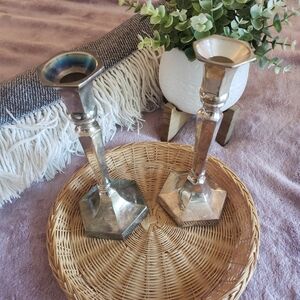 Silver Adjustable Candle Stick Holders